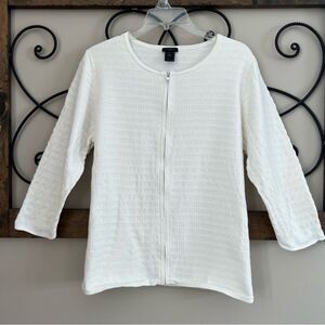 Ann Taylor Profesional Casual Quarter Sleeve Cotton Spring Summer Cardigan XL